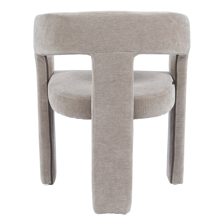 Scandinavische eetkamerstoel Bibi chenille taupe