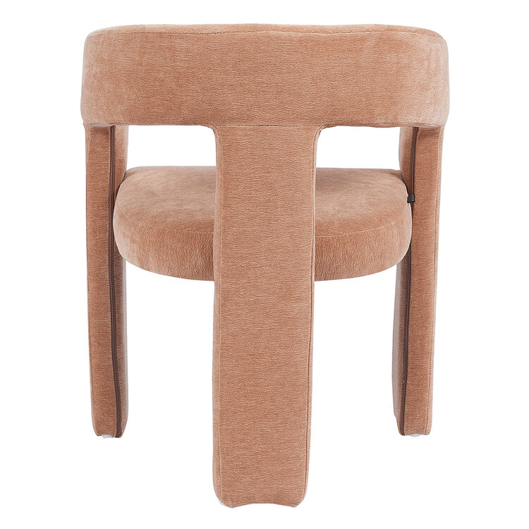 Scandinavische eetkamerstoel Bibi chenille terracotta