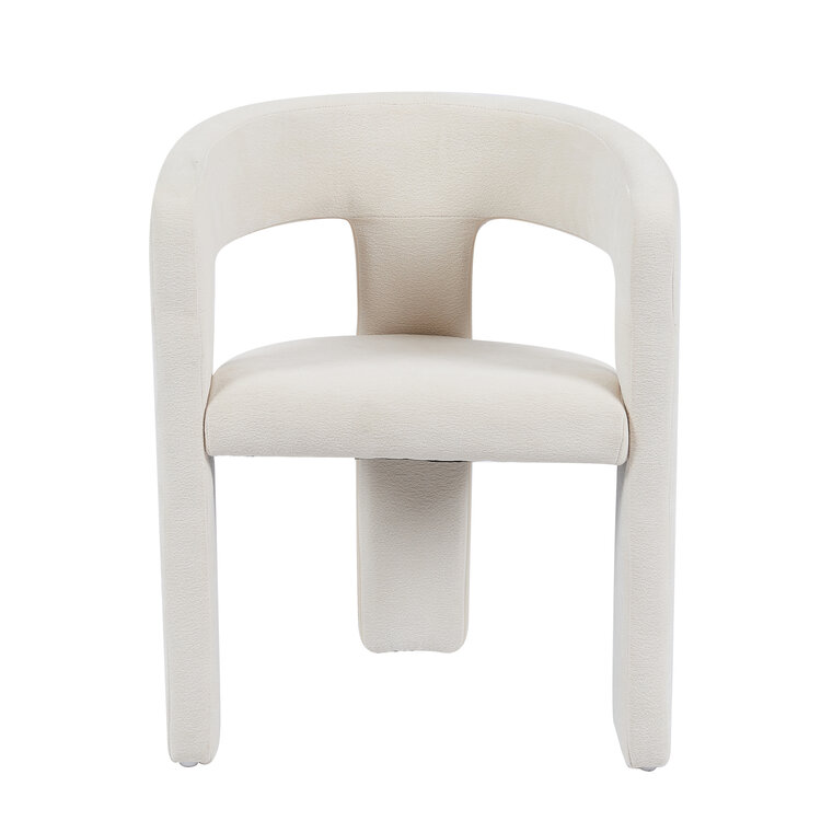 Scandinavische eetkamerstoel Bibi chenille off white