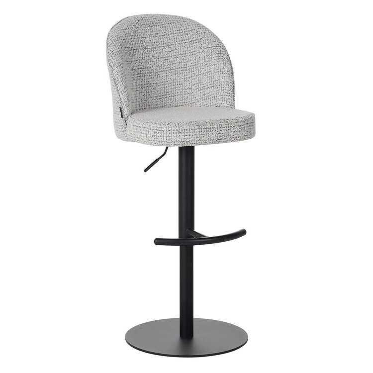 Barkruk Odin gemêleerde stof off white/zwart 63-83 cm