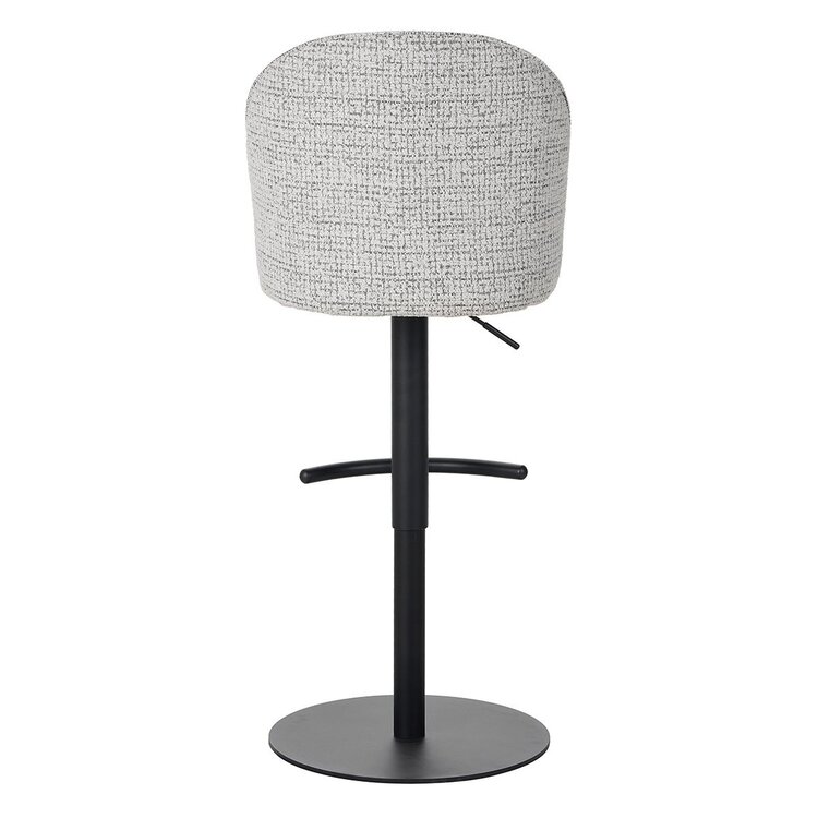 Barkruk Odin gemêleerde stof off white/zwart 63-83 cm