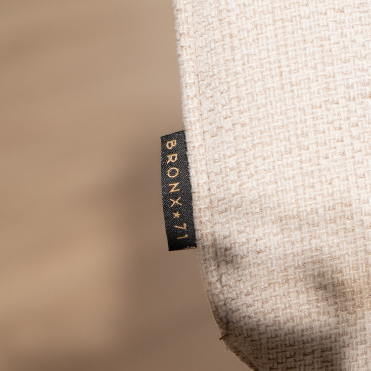 Scandinavische eetkamerstoel Ivar gerecyclede stof beige