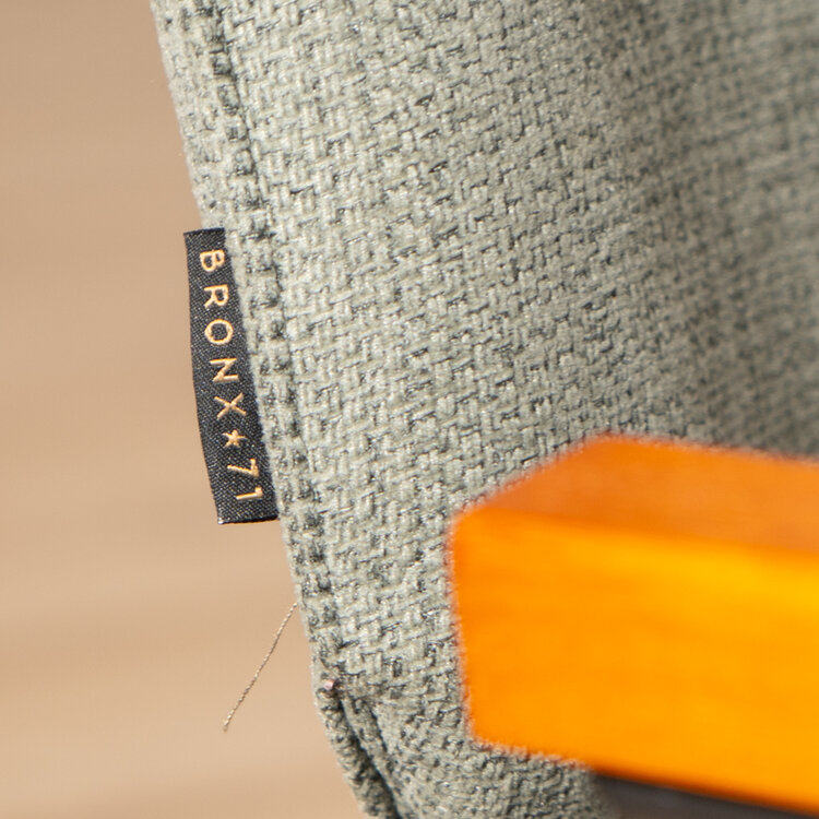 Scandinavische eetkamerstoel Oskar groen gerecyclede stof