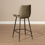 Industriële barkruk Barrel olijfgroen eco-leer 69 cm