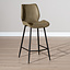 Industriële barkruk Barrel olijfgroen eco-leer 69 cm