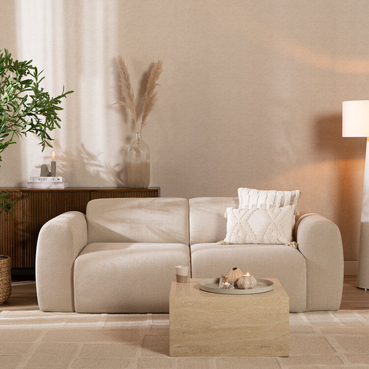 2,5-zits bank Maine chenille stof beige