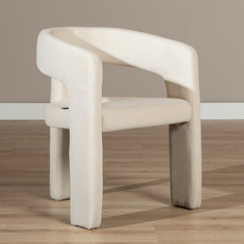 Eetkamerstoel Bibi chenille off white