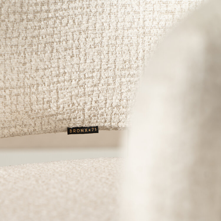 Eetkamerstoel Armin gemêleerde stof beige