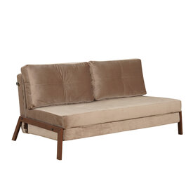 Velvet slaapbank 2 persoons Mikko taupe