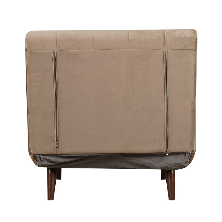 Velvet slaapfauteuil Hanna taupe