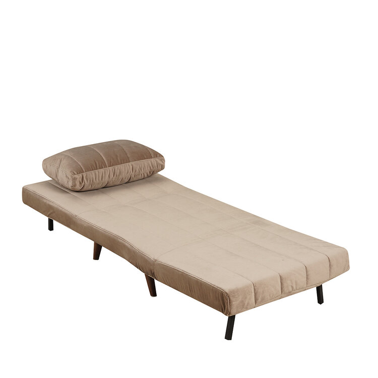 Velvet slaapfauteuil Hanna taupe