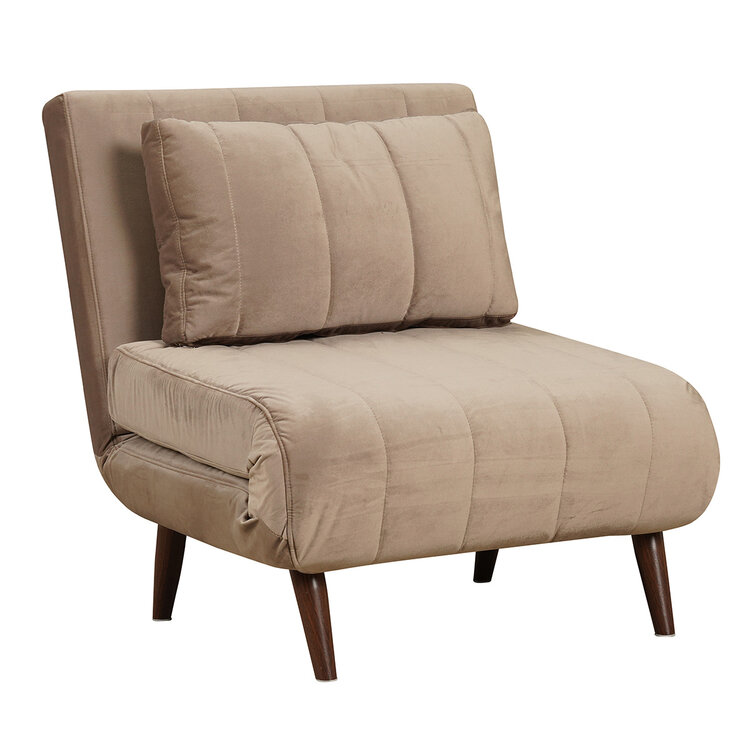Velvet slaapfauteuil Hanna taupe