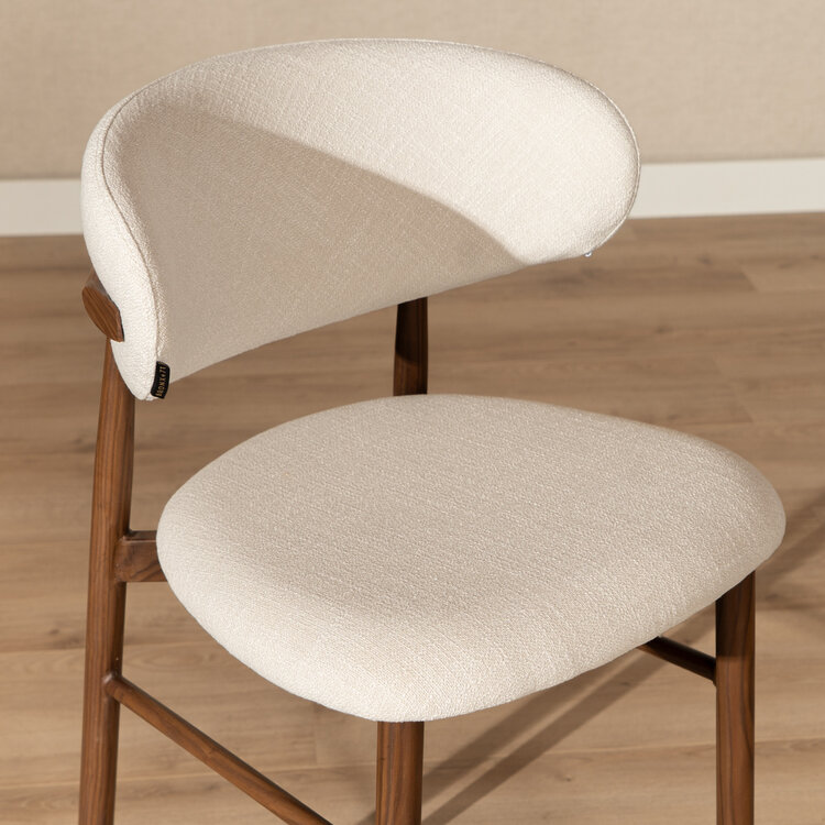 Barkruk Lara linnen off white 70 cm