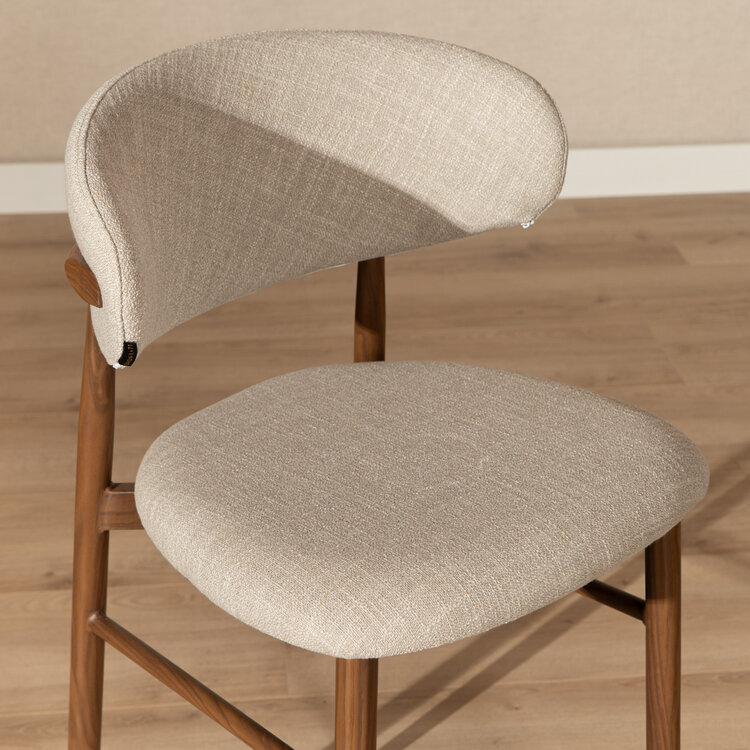 Barkruk Lara linnen taupe 70 cm