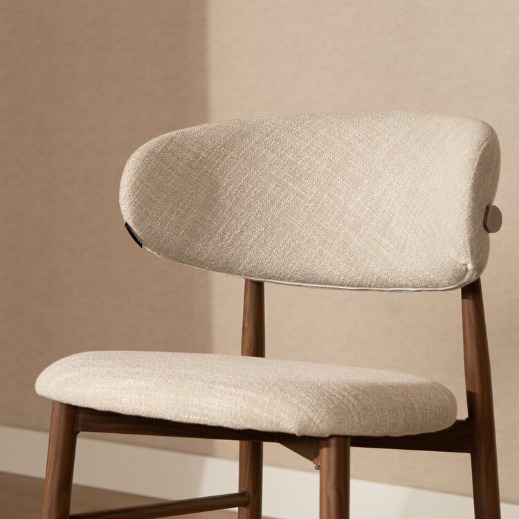 Barkruk Lara linnen taupe 70 cm