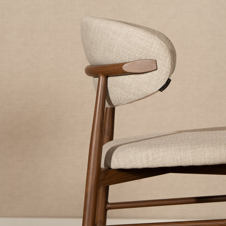 Barkruk Lara linnen taupe 70 cm