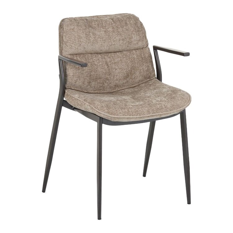 Velvet eetkamerstoel Trevi taupe