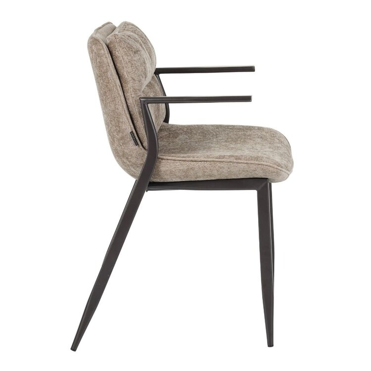 Velvet eetkamerstoel Trevi taupe