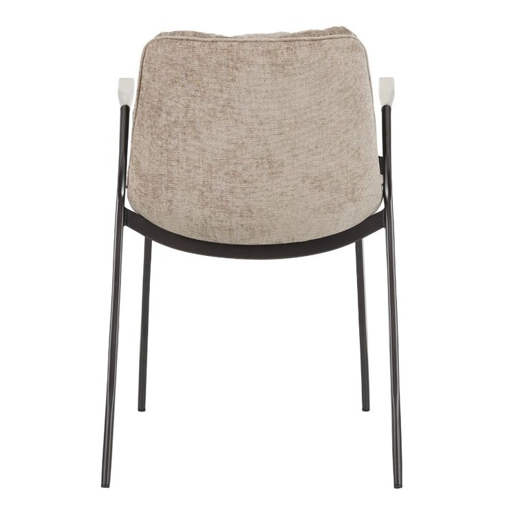 Velvet eetkamerstoel Trevi taupe