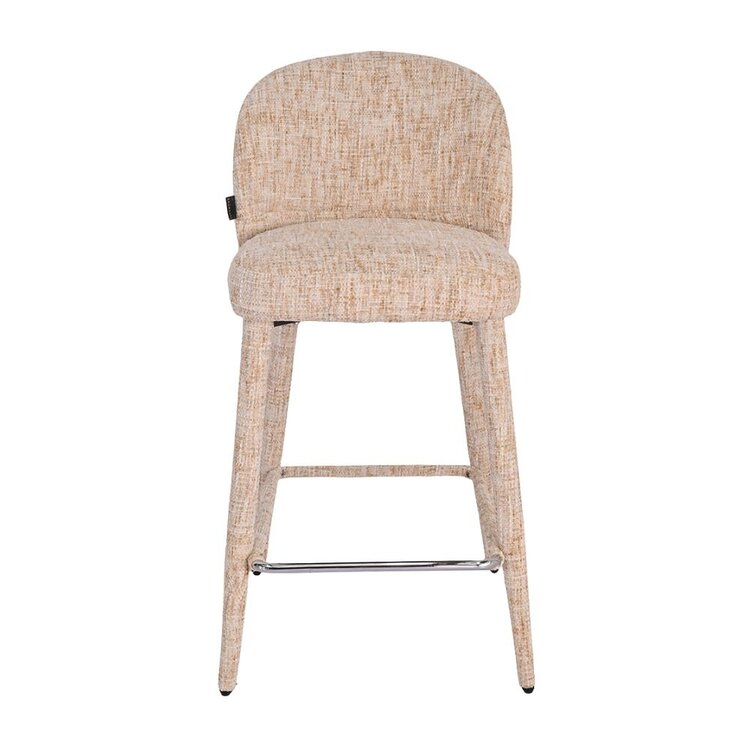 Barkruk Charlie chenille beige 69 cm