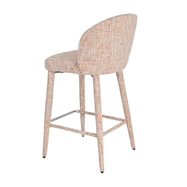 Barkruk Charlie chenille beige 69 cm