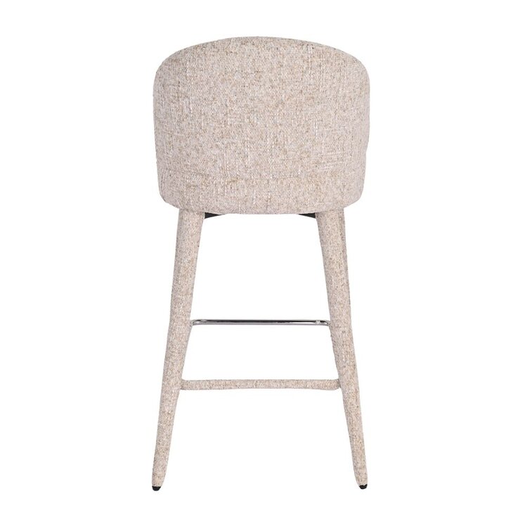 Barkruk Charlie chenille taupe 69 cm