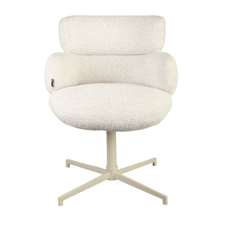 Eetkamerstoel Coco gemêleerde stof beige