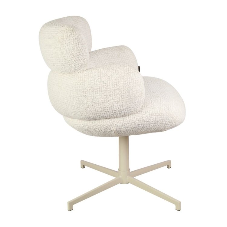 Eetkamerstoel Coco gemêleerde stof beige