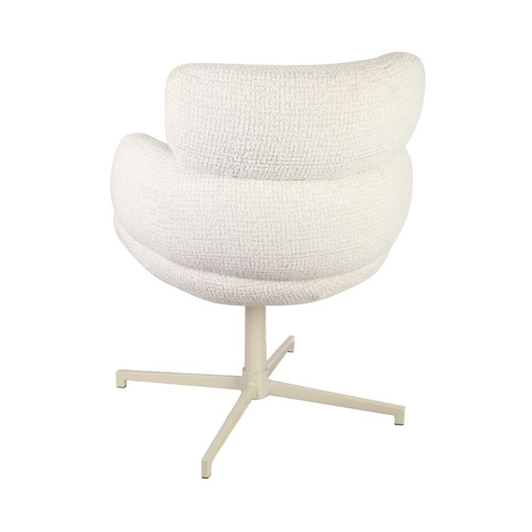 Eetkamerstoel Coco gemêleerde stof beige