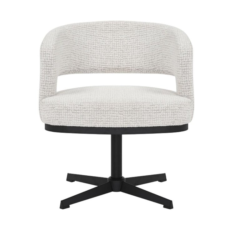 Draaifauteuil Gino gemêleerde stof beige