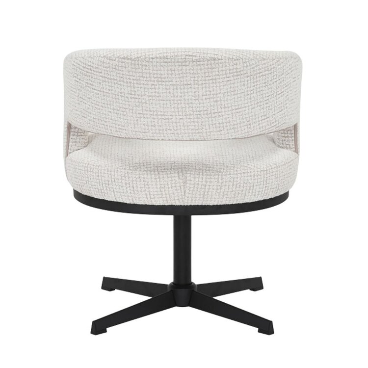 Draaifauteuil Gino gemêleerde stof beige