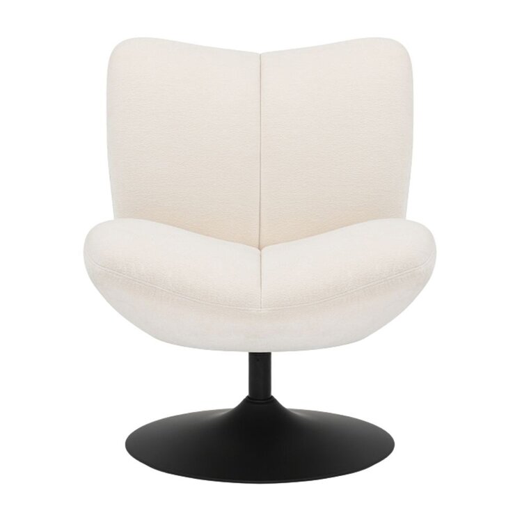Draaifauteuil Lise chenille off white
