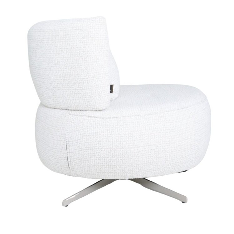 Fauteuil Fallon draaibaar gemêleerde stof beige