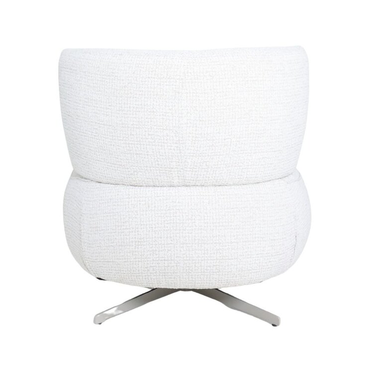 Fauteuil Fallon draaibaar gemêleerde stof beige