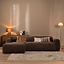 Hoekbank Maine chenille stof bruin links