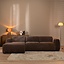 Hoekbank Maine chenille stof bruin links