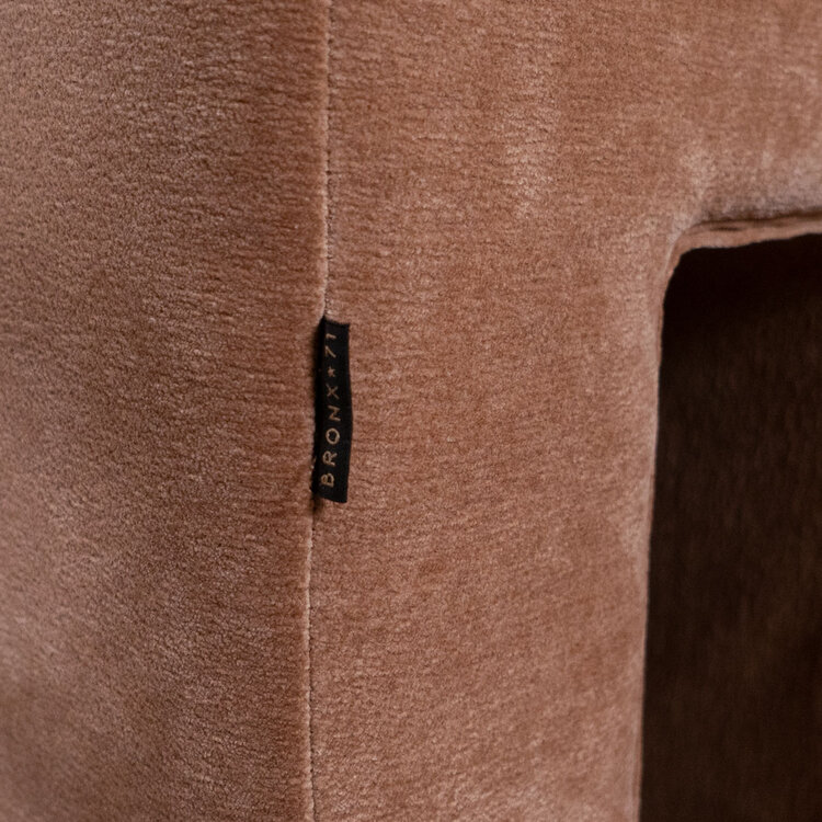 Modulaire hoekhocker Seth chenille terracotta