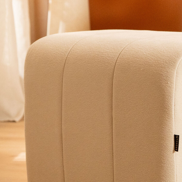 Modulaire hocker Seth chenille off white