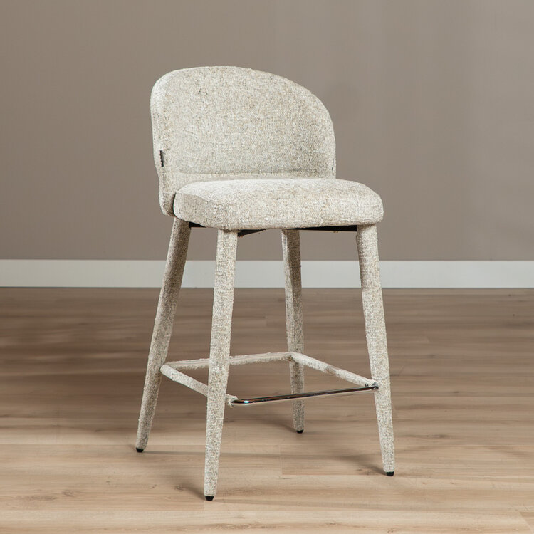 Barkruk Charlie chenille taupe 69 cm