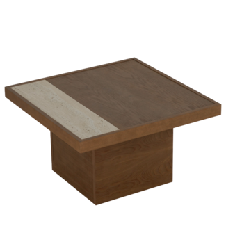 Salontafel Java 70x70 cm rustiek eiken