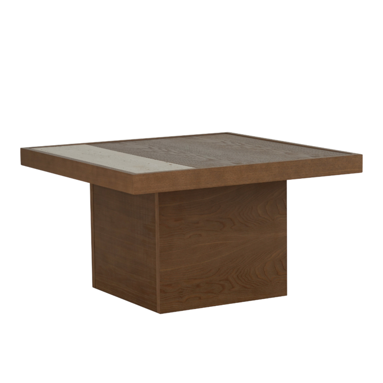 Salontafel Java 70x70 cm rustiek eiken