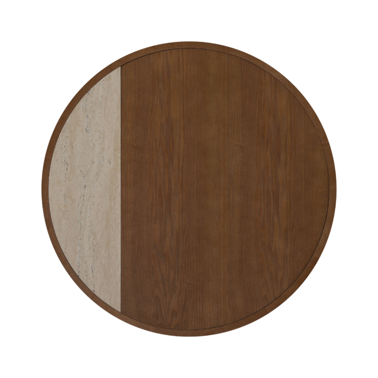 Salontafel Maeva Ø80 cm rustiek eiken