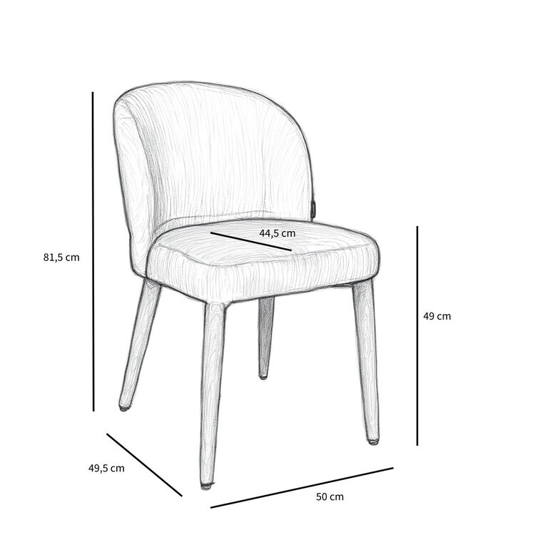 Eetkamerstoel Charlie chenille taupe