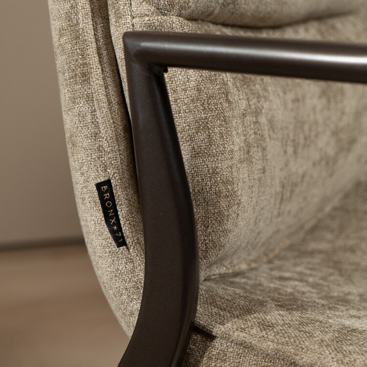 Velvet eetkamerstoel Trevi taupe