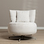 Fauteuil Fallon draaibaar gemêleerde stof beige