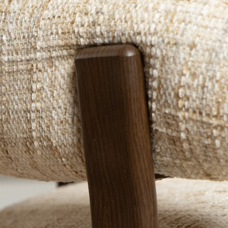 Fauteuil Grace chenille beige