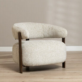 Fauteuil Grace chenille taupe