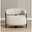 Fauteuil Grace chenille taupe