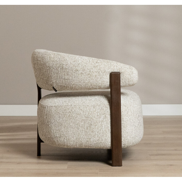 Fauteuil Grace chenille taupe