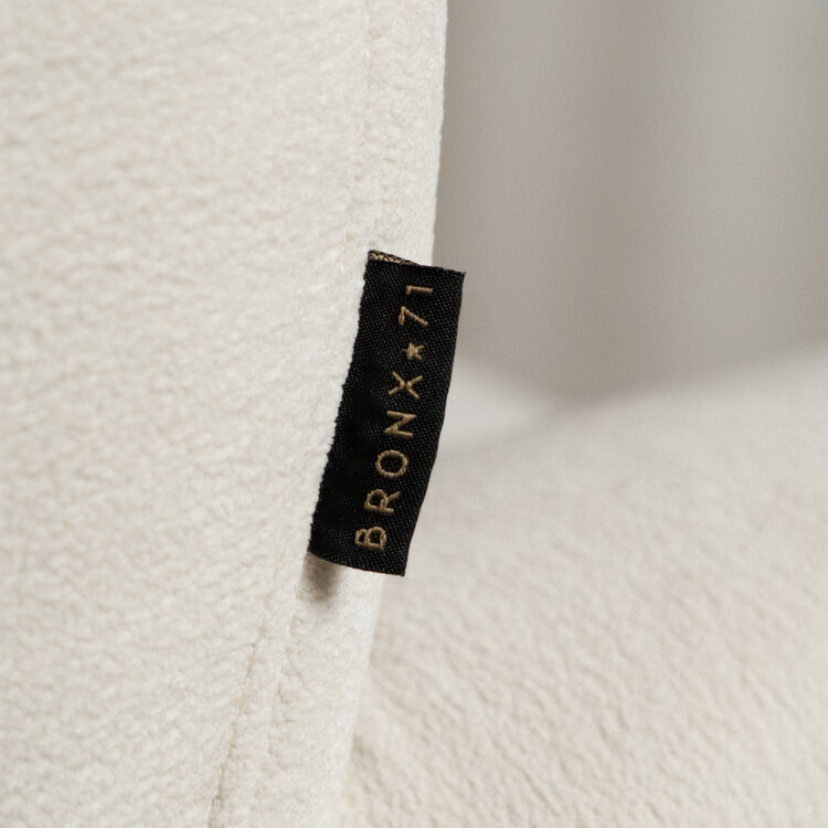 Draaifauteuil Lise chenille off white